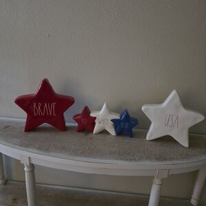 Patriotic Star Decor Set - Red, White, Blue